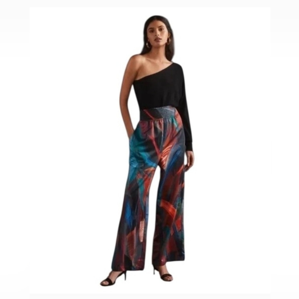 Anthropologie Hutch Geo Wide Leg Pants Size M